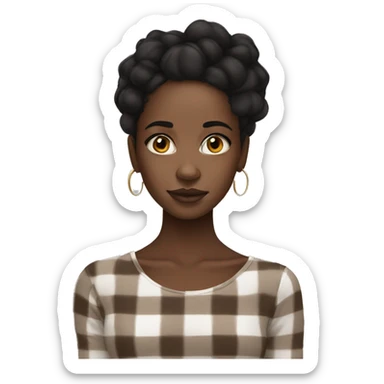 black girl with a lot of vitiligo on her face  sticker