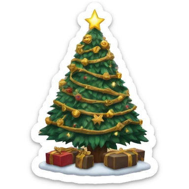 Harry potter themed christmas tree sticker