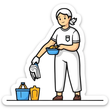 person volunteering, doing a good deed for community sticker