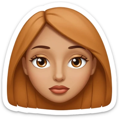 Piel triguella ojos almendrados labios gruesos sticker