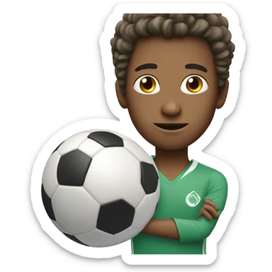 Soccer player with a ball sticker
