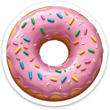 light pink donut sticker