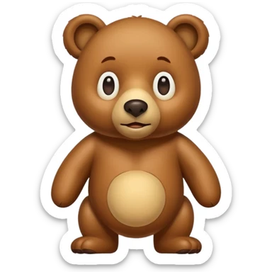 A Bear That Looks Like A Peanut sticker