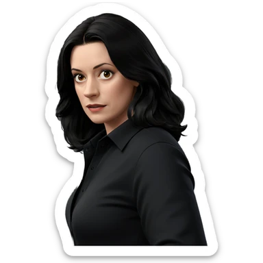 girl in black shirt sticker