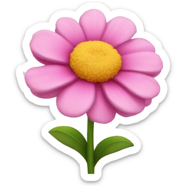 pink flower sticker