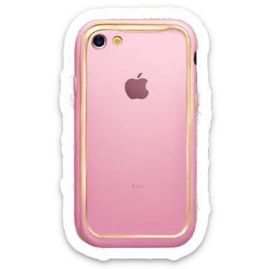 pink and gold iphone sticker