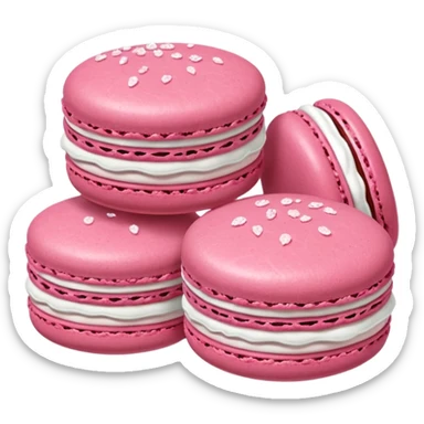 Macarons gâteaux framboise sticker