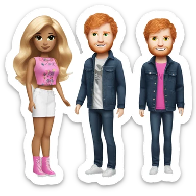 ed sheeran as barbie sticker