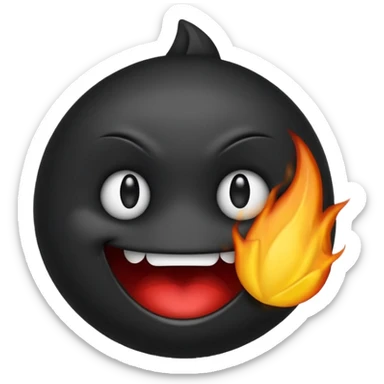 je veux un joli smiley en mode regard noir sticker