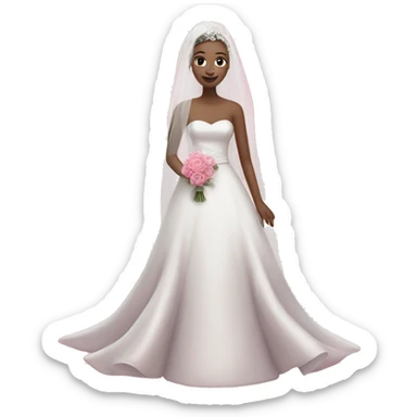 Pink shark in a wedding dress. sticker