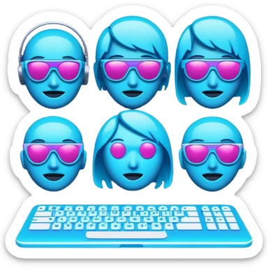 devops cyberpunk vaporwave hacker themed emoji pack sticker