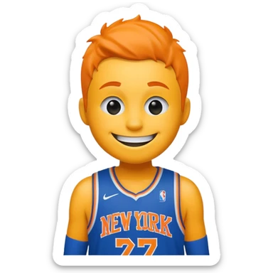 Smiley icon new york knicks sticker