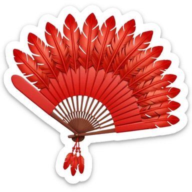 a-dovetail-consisting-of-red-feathers-that-spread-out-in-a-fan-shape.-without-the-dove. sticker