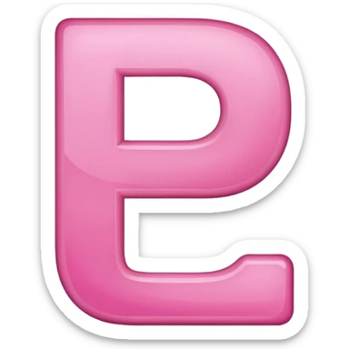 pink letter p sticker