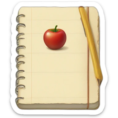 old school notebook sticker