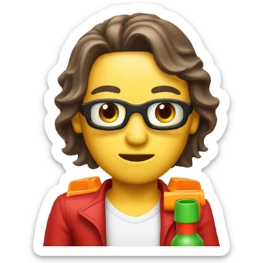 red water gun sticker