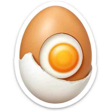 An egg enjoying its day In The sun  sticker