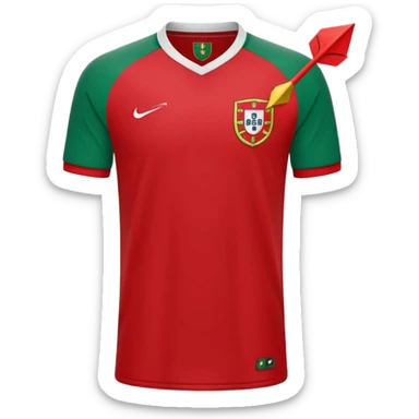 red Portugal football shirt arrow sticker