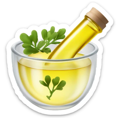 canola oil in a clear bowl sticker