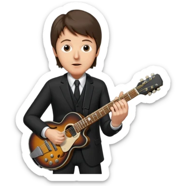 Paul McCartney playing guitar sticker