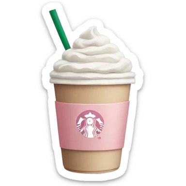 Soft pink Starbucks  sticker