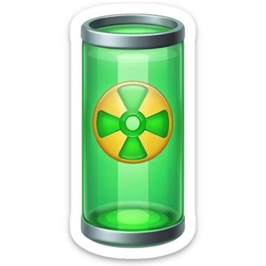 Uranium like inside a tube that we see on tiktok, without the symbol thing, and no line thing, just tube and pure green sticker