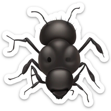 Ant with hair sticker