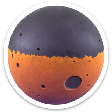 planet Mercury with craters sticker