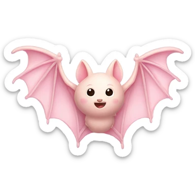 light pink bat  sticker