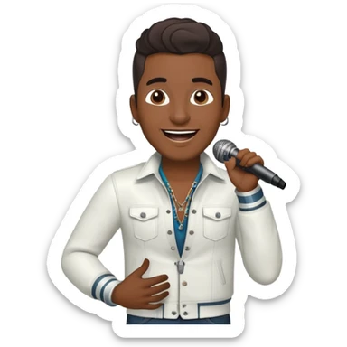 Happy Rock Pop Latino Music Male Singer in his 30s sticker