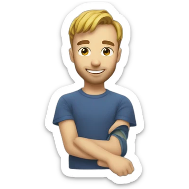 Squeezie with à poil sticker