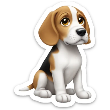 Beagle puppy sticker