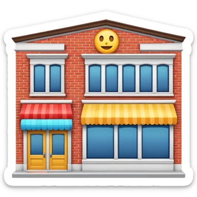 shop building emoji style sticker