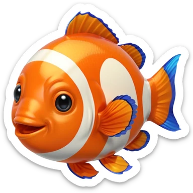 Ball of Goo with Rainbow Clownfish sticker