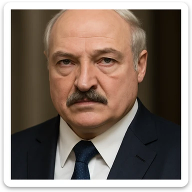 photorealistic portrait of Alexander Lukashenko, leader of Belarus sticker