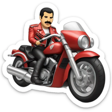 Freddie mercury with motorcycle sticker