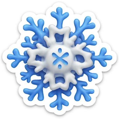 Mushroom snowflake sticker