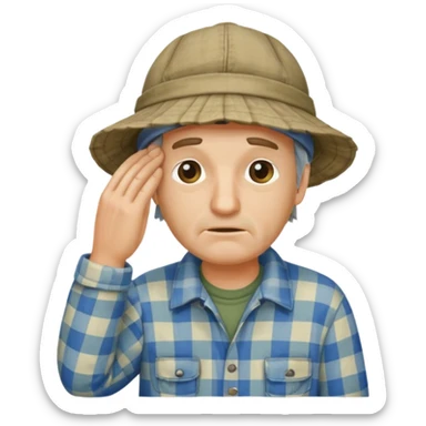 facepalm fisherman sticker