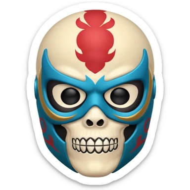 luchador con traje de calavera sticker