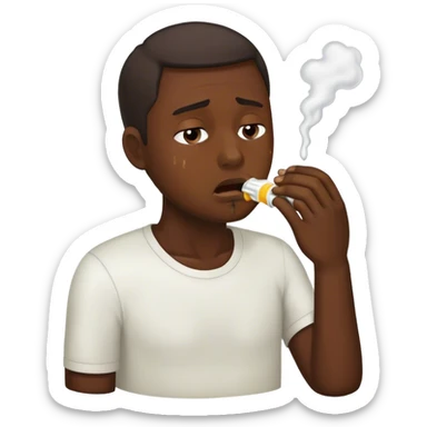 Vomiting man sticker