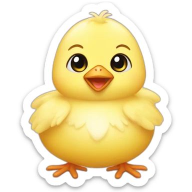 Easter baby chick sticker