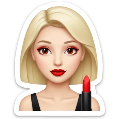 Woman wearing makeup, beautiful skin sticker