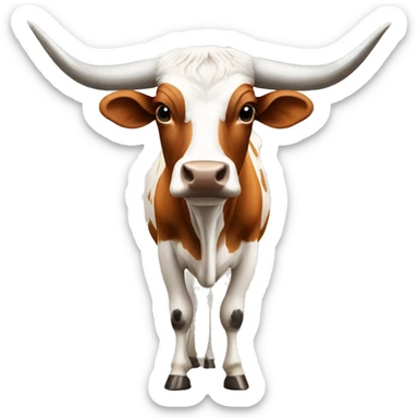 Texas longhorn steer sticker