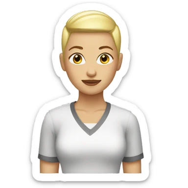 blonde buzzcut sticker