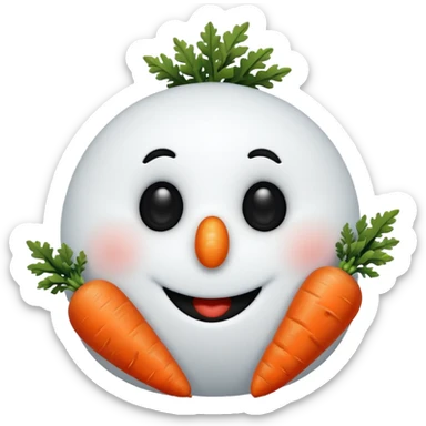 no outfit snowman  sticker