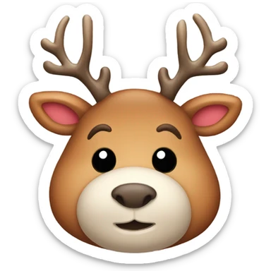 a chubby reindeer sticker