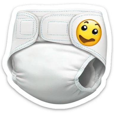 Plastic backed diaper sticker
