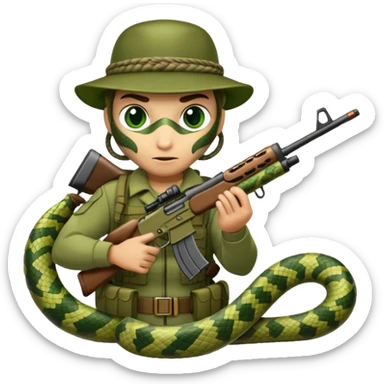 A snake sniper sticker