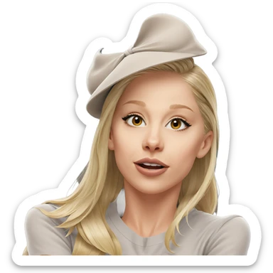 blonde girl in hat sticker