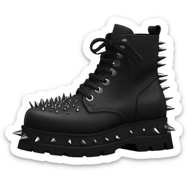 platform boots gothic with spikes sticker